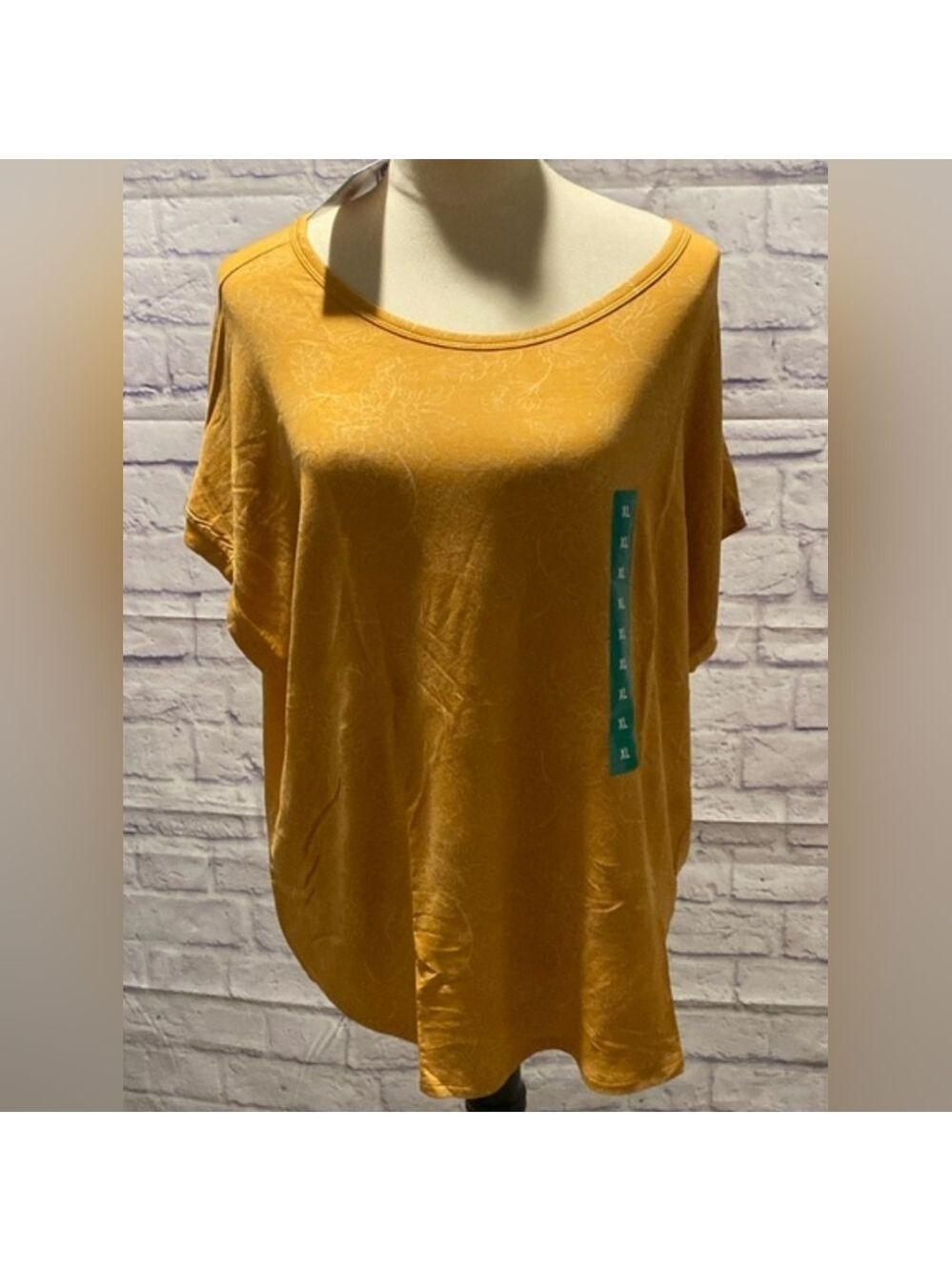 Buffalo David Bitton Mustard French Terry Tunic Top | Size XL | NWT